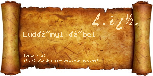 Ludányi Ábel névjegykártya