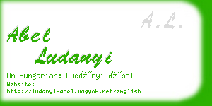 abel ludanyi business card